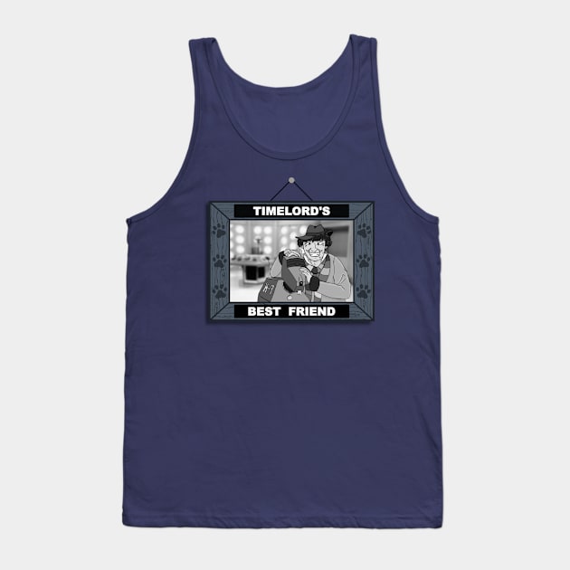 Timelord's Best Friend (Black & White) Tank Top by Ed's Craftworks